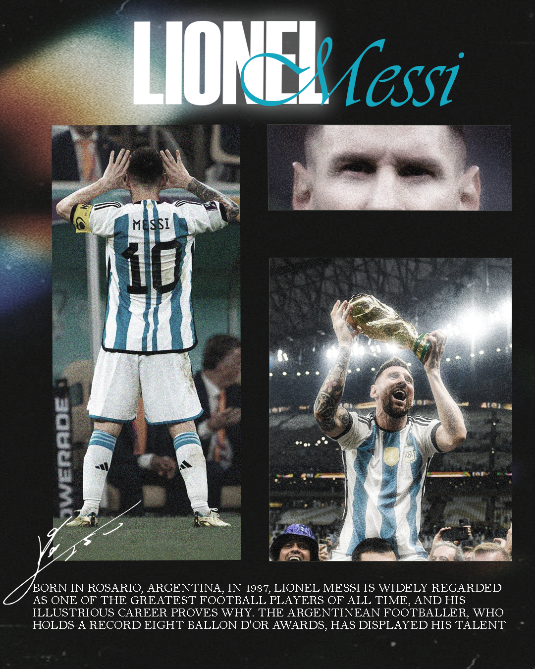 LIONEL MESSI VINTAGE POSTER